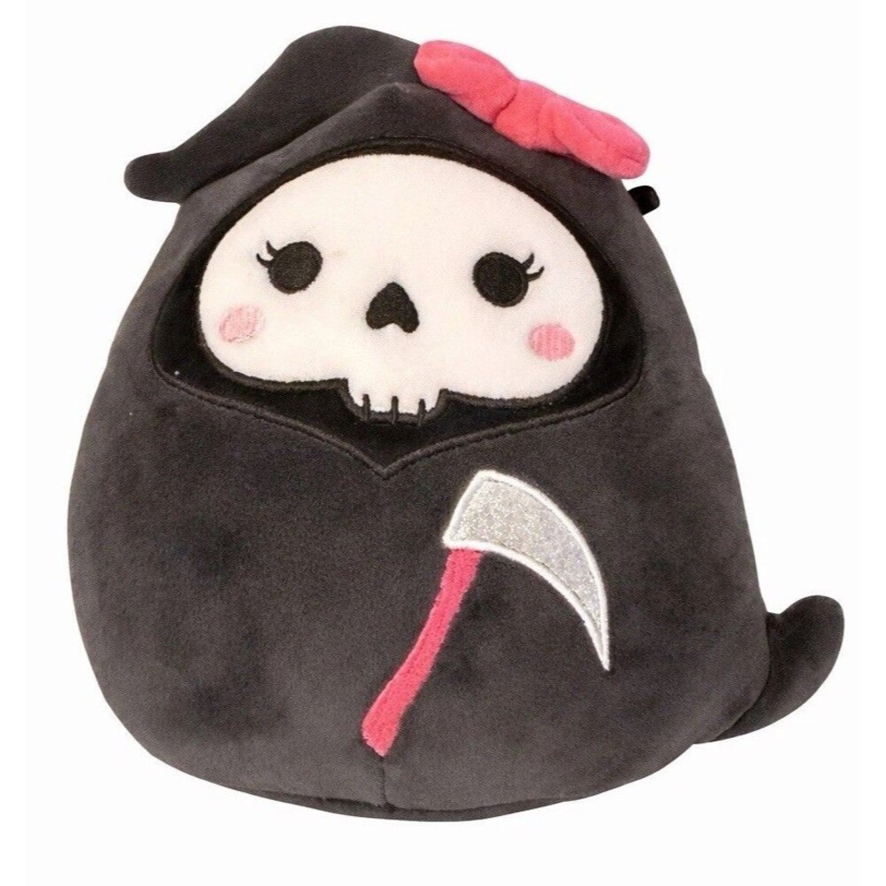 Squishmallows 8 inch Jane The Grim Reaper Plush Pink Halloween Emo Goth P12